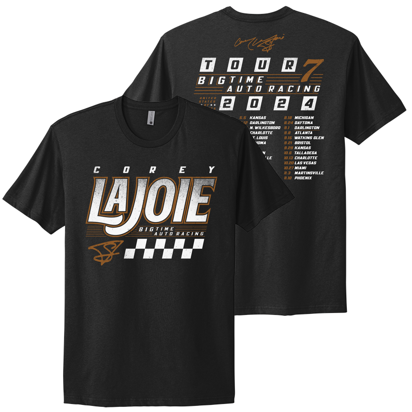 Corey LaJoie 2024 Schedule Tee