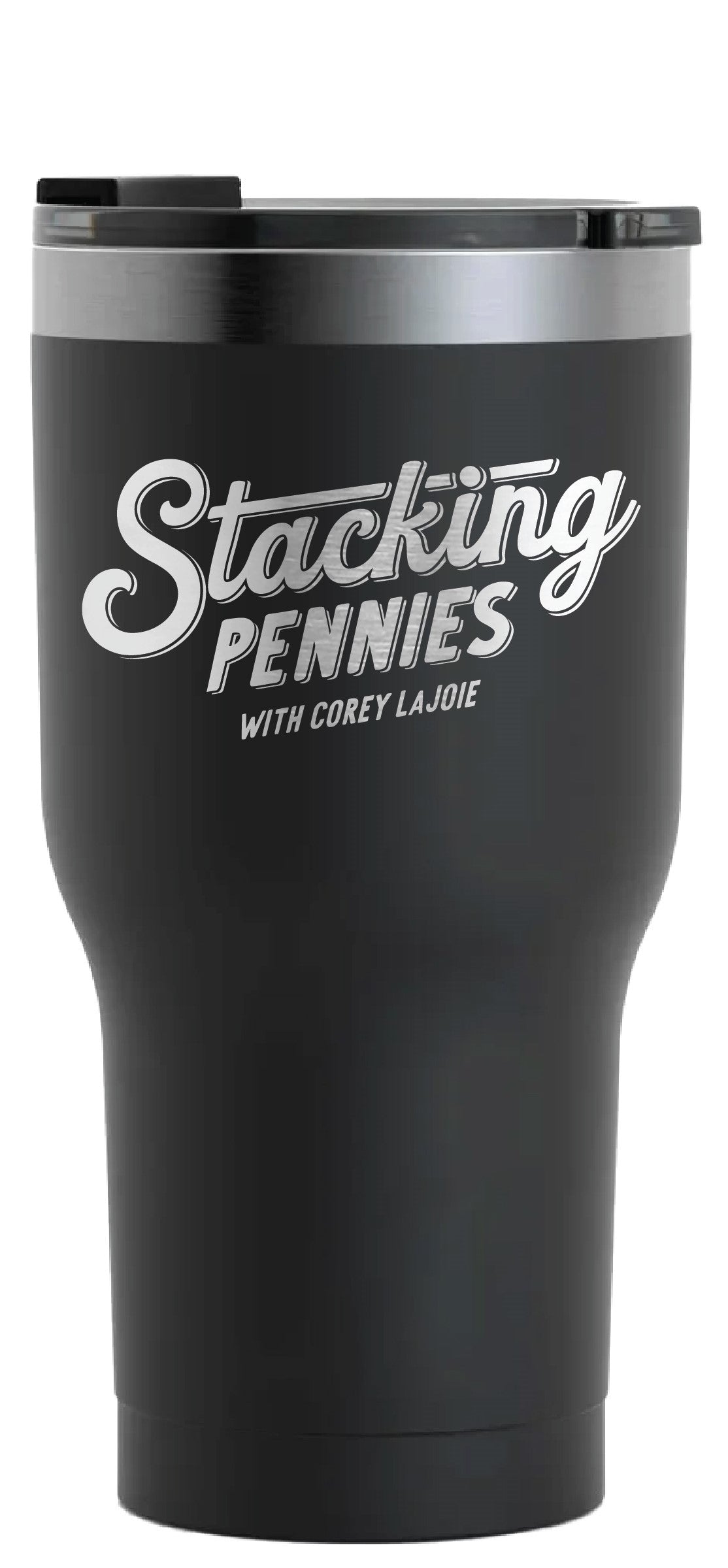 Stacking Pennies Black Tumbler