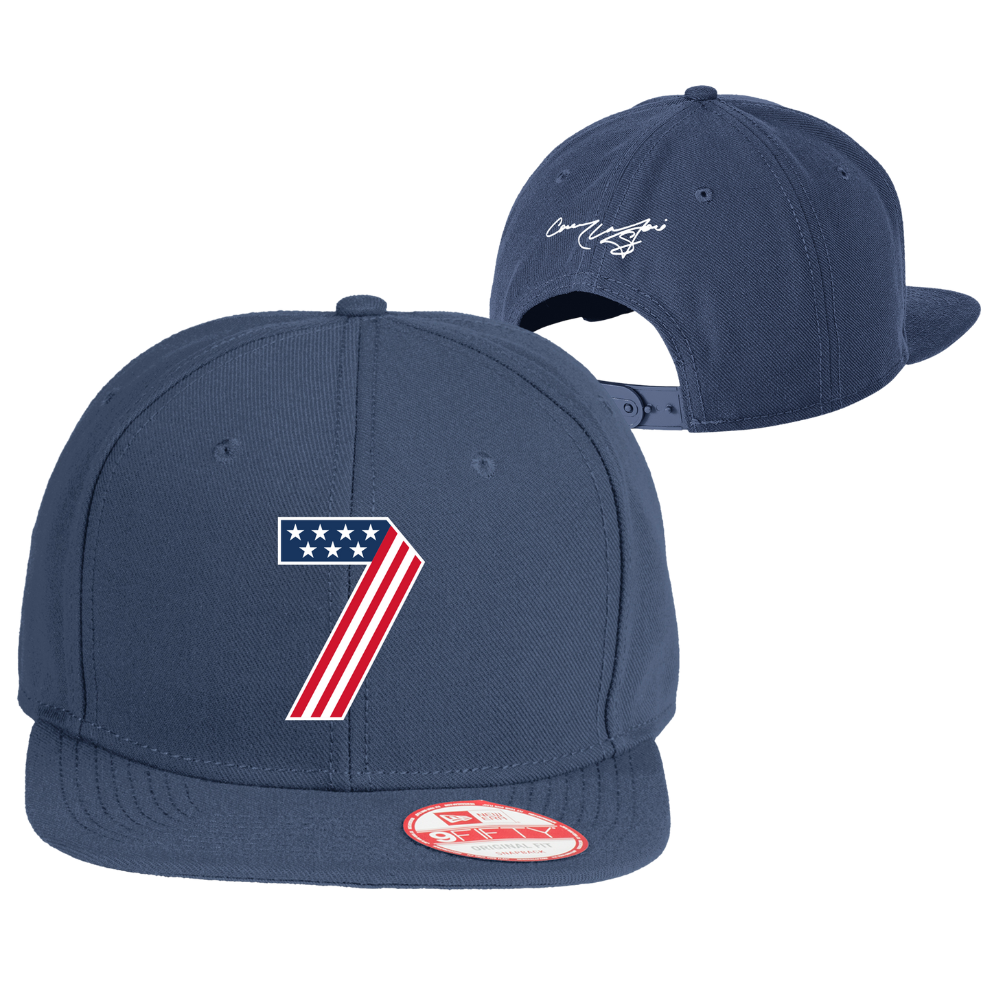 Corey LaJoie Navy #7 Stars & Stripes Hat